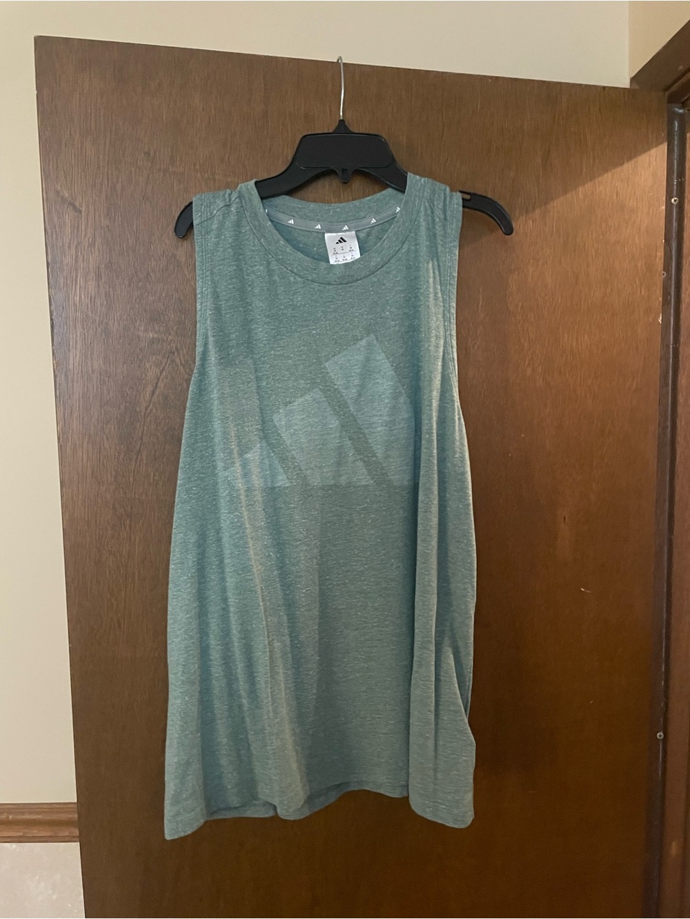 adidas Heathered Sage Green Sleeveless Training Tank